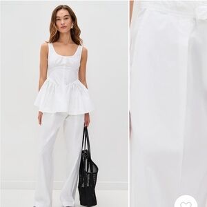 Proenza Schouler Barrett white pants 10